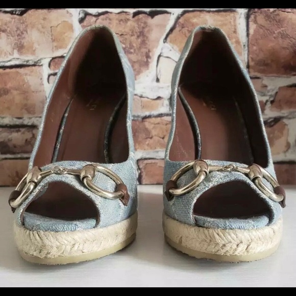 Gucci Monogram Wedge Denim - Picture 2 of 8